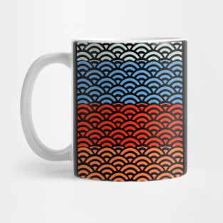 Retro Japanese Clouds Pattern RE:COLOR 04 Mug